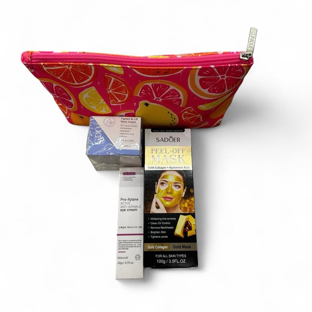 Citrus Print Cosmetic Bag & Beauty Bundle - Picture 2 of 9